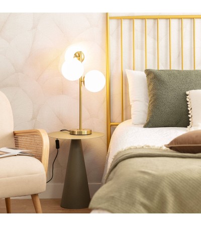 Lampe à Poser Métal et Verre Moonlight Brass 3 Spots - 105261 - vue 7