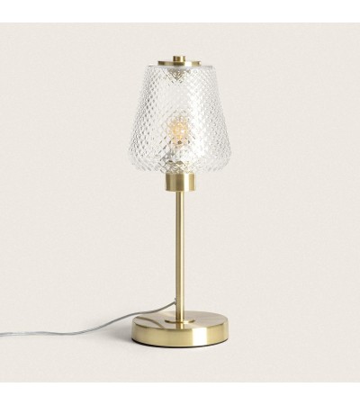 Lampe à Poser Métal et Verre Stiklu