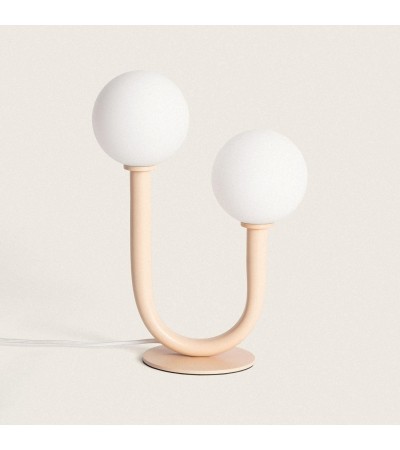 Lampe à Poser Métal et Verre Zeina