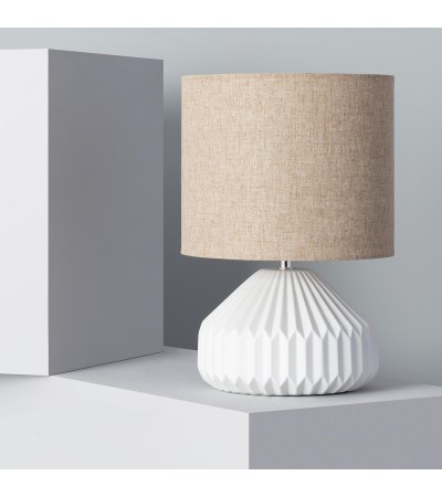 Lampe à Poser Porcelaine et Tissu Monduver