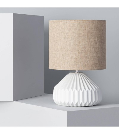 Lampe à Poser Porcelaine et Tissu Monduver - 64211 - vue 3