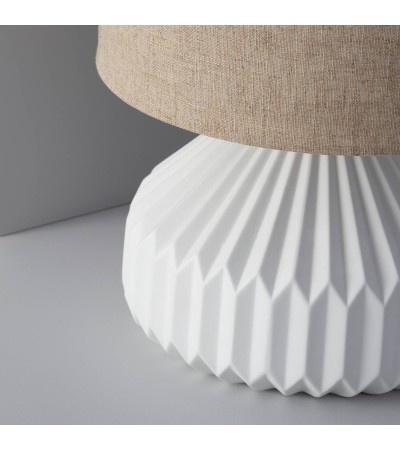 Lampe à Poser Porcelaine et Tissu Monduver - 64211 - vue 7