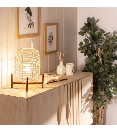 Lampe à Poser Rotin Igloo - 64112 - vue 2