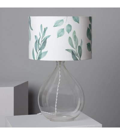 Lampe à Poser Textile et Verre Verdy - 93594 - vue 3