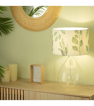 Lampe à Poser Textile et Verre Verdy - 93594 - vue 4