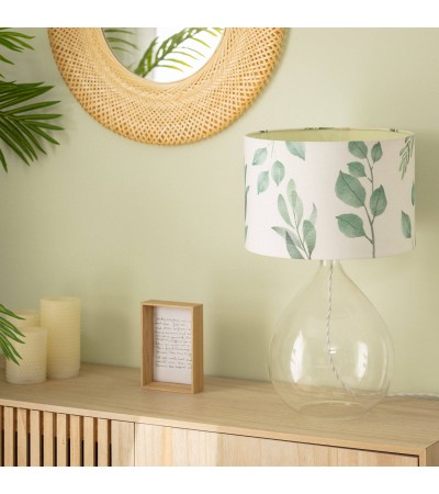 Lampe à Poser Textile et Verre Verdy - 93594 - vue 6