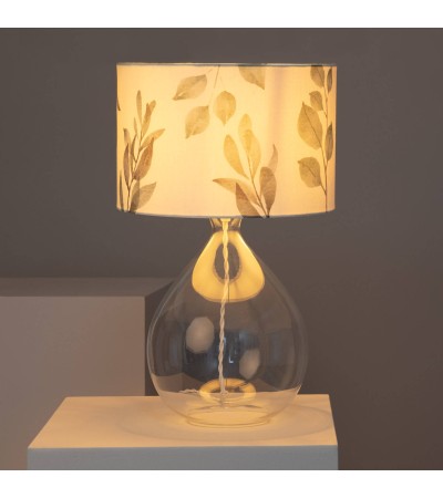 Lampe à Poser Textile et Verre Verdy - 93594 - vue 7