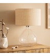 Lampe à Poser Tissu et Verre Marseille - 100487 - vue 5
