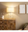 Lampe à Poser Tissu et Verre Marseille - 100487 - vue 6