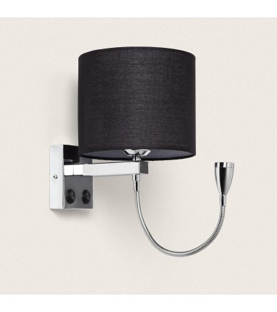 Lampe Murale avec Lumière de Lecture 2.5W Métal Silver-Kianga