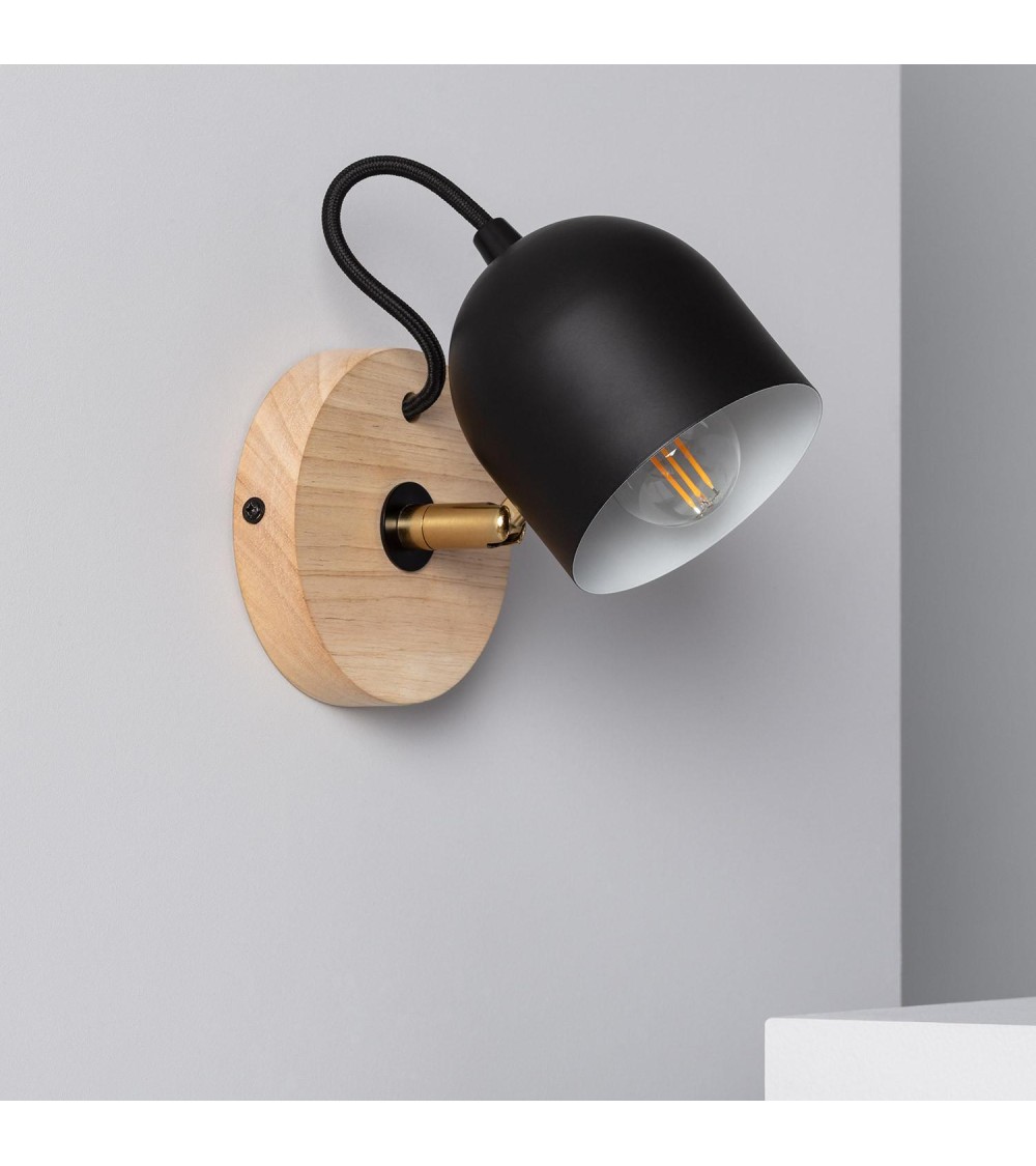 Lampe Murale Bois et Métal Acalco - 74360 - vue 1