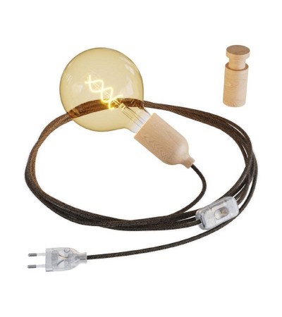 Lampe Murale Bois Snake Creative-Cables Creative-Cables KFIN272EU-KPASL01