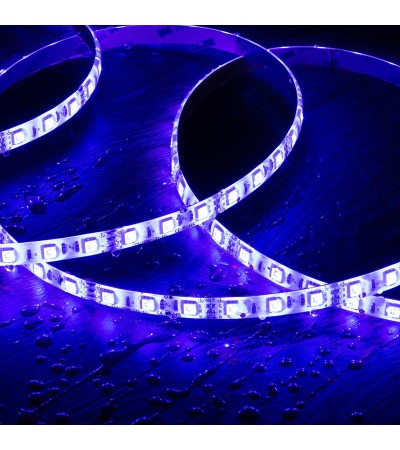 Ruban LED 12V RGB SMD 60 LED/m 5m 9W/m Largeur 10mm Coupe 5cm IP65 - 107595 - vue 8