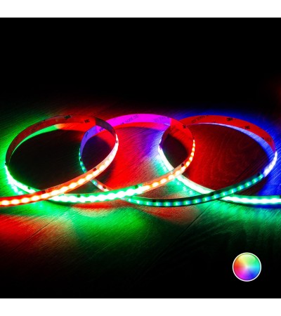 Ruban LED Digital SPI 24V RGBIC COB 360 LED/m 5m Largeur 10mm Coupe 5 cm IP20 - 108018 - vue 6