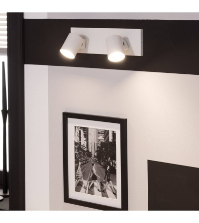 Spot à Douille Double en Saillie Orientable Aluminium Gylu à Ampoule GU10 - 78196 - vue 3