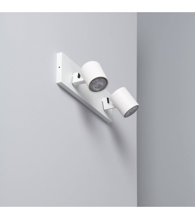 Spot à Douille Double en Saillie Orientable Aluminium Gylu à Ampoule GU10 - 78196 - vue 4