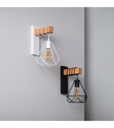 Lampe Murale Métal et Bois Sardo