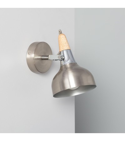 Lampe Murale Orientable Aluminium Emer 1 Spot Argenté