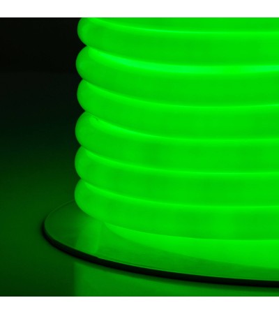 Ruban LED Néon Dimmable 220V BOBINE 50m Vert Circulaire 360 9W/m Coupe 100cm IP67 - 4415 - vue 5