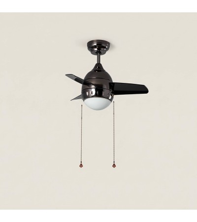 Ventilateur de Plafond LED Noir 66cm Modern