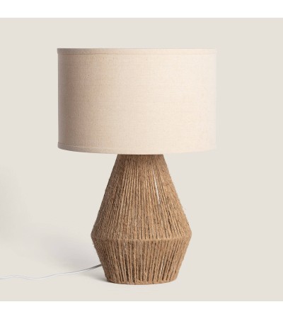 Lampe à Poser Corde Naturelle et Lin Dione - 67915 - vue 3