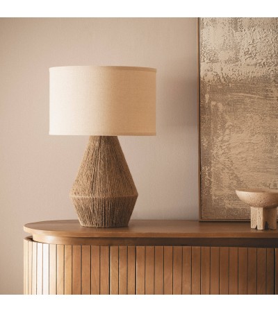 Lampe à Poser Corde Naturelle et Lin Dione - 67915 - vue 8