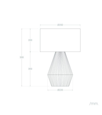 Lampe à Poser Corde Naturelle et Lin Dione - 67915 - vue 10