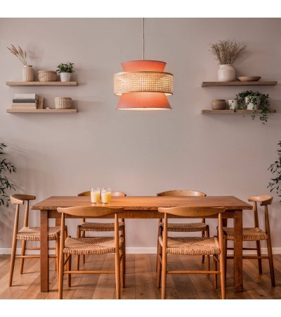Suspension Rotin et Tissu Chulu - 70025 - vue 6