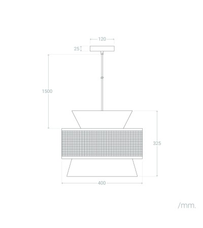 Suspension Rotin et Tissu Chulu - 70025 - vue 9