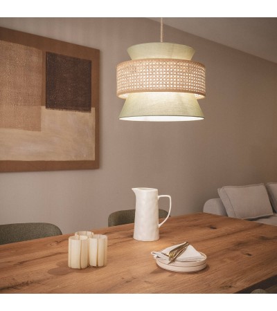 Suspension Rotin et Tissu Chulu - 70025 - vue 12