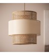 Suspension Rotin et Tissu Amaia - 70026 - vue 1