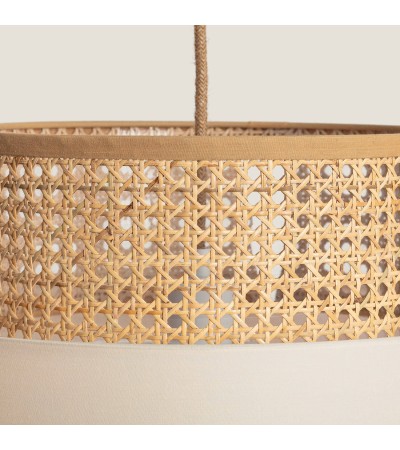Suspension Rotin et Tissu Amaia - 70026 - vue 4