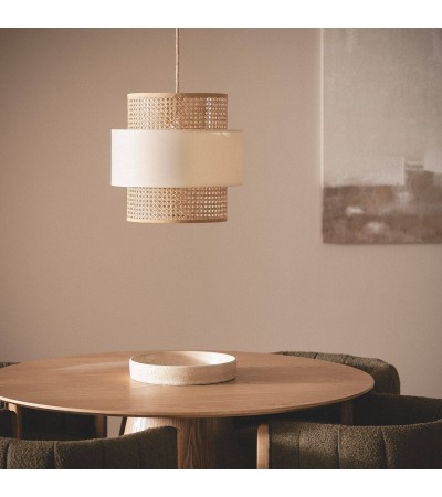 Suspension Rotin et Tissu Amaia - 70026 - vue 8