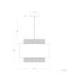 Suspension Rotin et Tissu Amaia - 70026 - vue 9