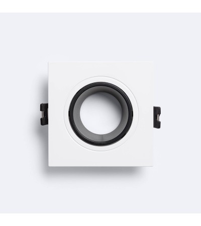 Collerette Downlight Carrée Orientable pour Ampoule LED GU10 / GU5.3 Coupe Ø 75 mm - 71166 - vue 9