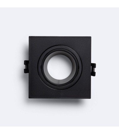 Collerette Downlight Carrée Orientable pour Ampoule LED GU10 / GU5.3 Coupe Ø 75 mm - 71166 - vue 12