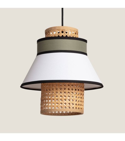 Suspension Tissu et Rotin Kufila - 73661 - vue 1