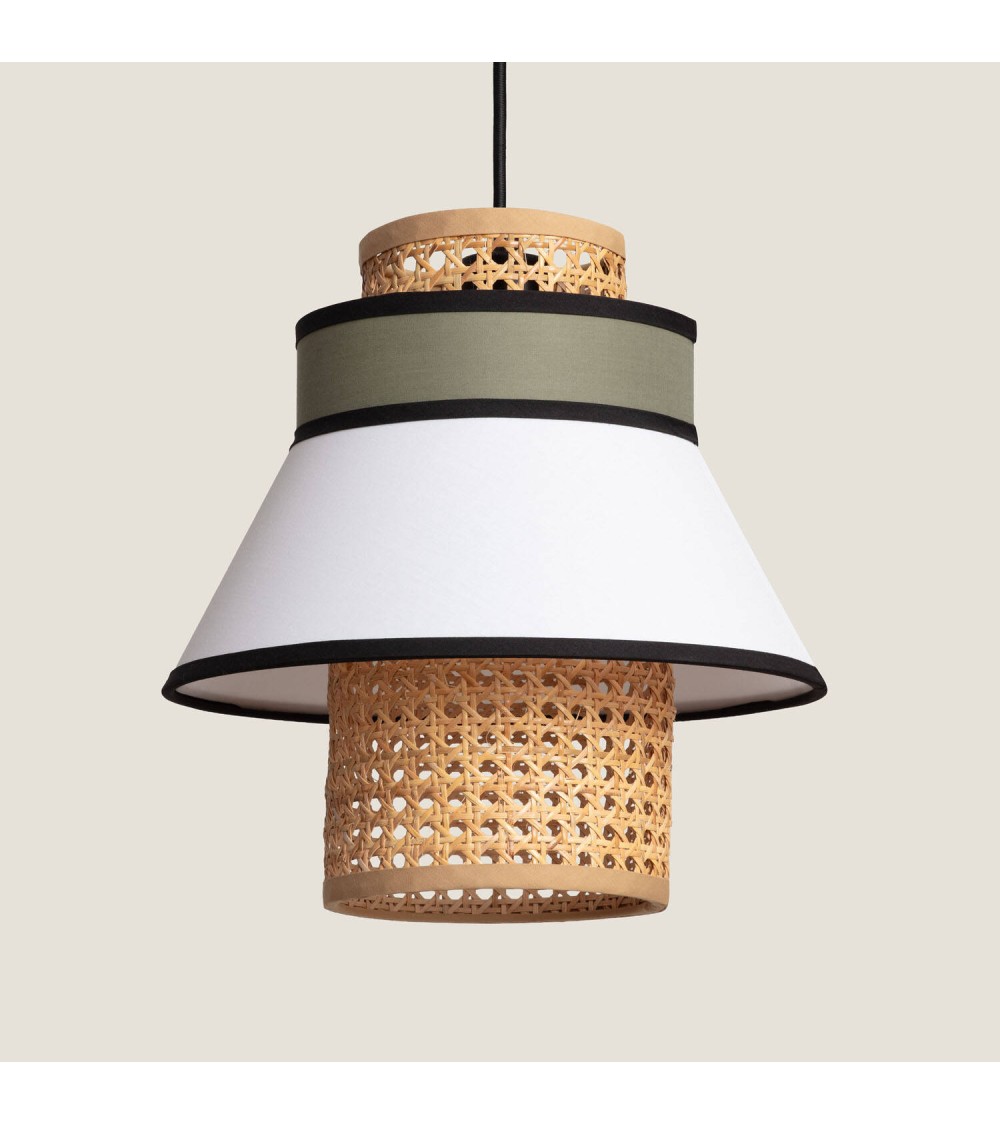 Suspension Tissu et Rotin Kufila - 73661 - vue 1