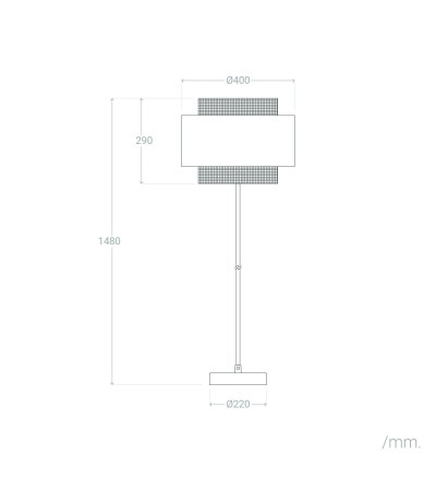 Lampadaire Métal et Tissu Amaia - 76172 - vue 6