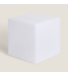 Cube LED RGBW 30cm avec Batterie Rechargeable Solaire + USB - 76203 - vue 1