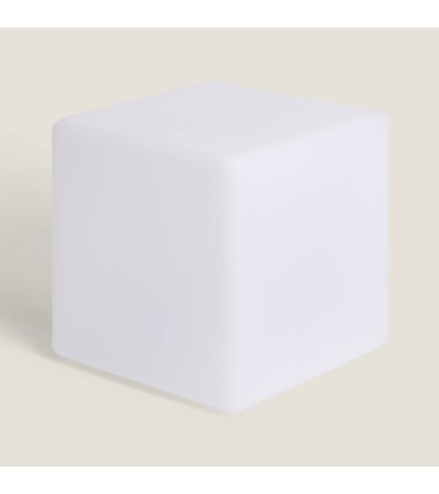 Cube LED RGBW 30cm avec Batterie Rechargeable Solaire + USB - 76203 - vue 3