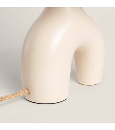 Lampe à Poser Céramique et Lin Ginger - 76924 - vue 5