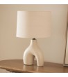 Lampe à Poser Céramique et Lin Ginger - 76924 - vue 7