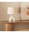 Lampe à Poser Céramique et Lin Ginger - 76924 - vue 8
