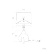 Lampe à Poser Céramique et Lin Ginger - 76924 - vue 9