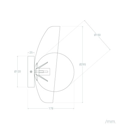 Applique Murale Métal et Verre Bera - 80224 - vue 8