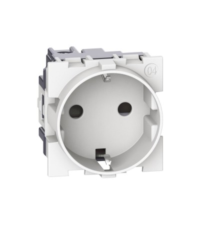 Prise Schuko 2P+T 16A 2 Modules BTicino Living Now K_4141 - 82717 - vue 3