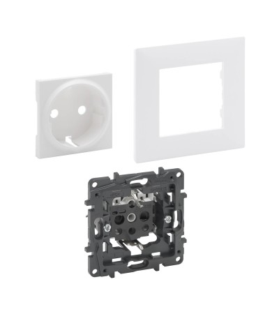 Kit Prise Schuko 2P+T 16A LEGRAND Niloé Step - 85854 - vue 1