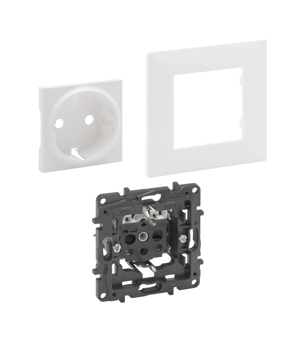 Kit Prise Schuko 2P+T 16A LEGRAND Niloé Step - 85854 - vue 1