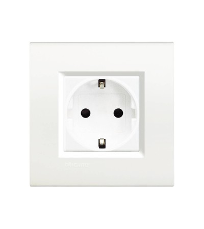 Kit Prise Type F Schuko 2P+T 16A BTicino Living Light - 86041 - vue 1
